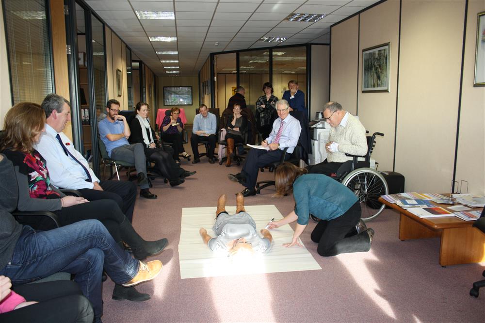 Members of the Next Steps project take part in an exercise on inclusive recruitment. © National Federation of Voluntary 