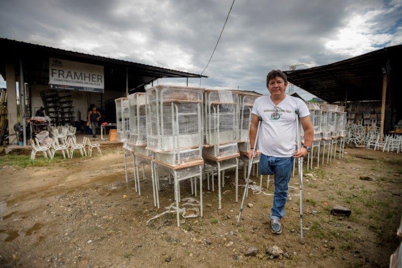 Entrepreneur supported by Productive Inclusion, Framher in Napo © Ministry of Industries and Productivity - MIPRO Entrepreneur supported by Productive Inclusion, Mueblería Gonzales in Napo © Ministry of Industries and Productivity - MIPRO